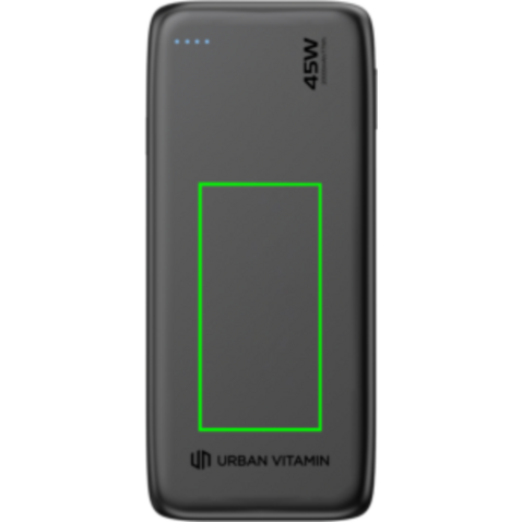 Urban Vitamin San Mateo 45W 20.000mAh Powerbank schwarz bedrucken, Art.-Nr. P322.7401 Urban Vitamin San Mateo 45W 20.000mAh Powerbank schwarz bedrucken, Art.-Nr. P322.7401