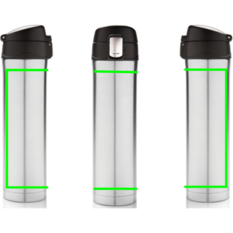Easy Lock Vakuum-Flasche aus RCS recyceltem Stahl silber bedrucken, Art.-Nr. P435.502 Easy Lock Vakuum-Flasche aus RCS recyceltem Stahl silber bedrucken, Art.-Nr. P435.502