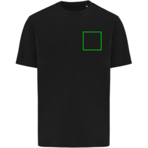 IQONIQ Nikko Heavyweight T-Shirt aus recycelter Baumwolle schwarz bedrucken, Art.-Nr. T9106.001.L