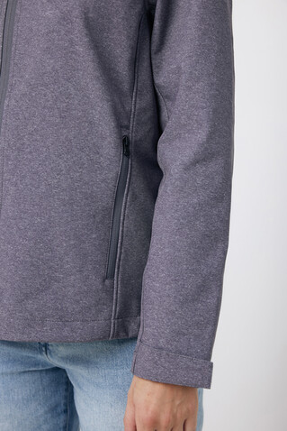 IQONIQ Makalu Herren Softshelljacke aus recyceltem Polyester vulcano heather grey bedrucken, Art.-Nr. T1700.028.XL IQONIQ Makalu Herren Softshelljacke aus recyceltem Polyester vulcano heather grey bedrucken, Art.-Nr. T1700.028.XL