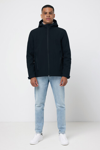 IQONIQ Makalu Herren Softshelljacke aus recyceltem Polyester schwarz bedrucken, Art.-Nr. T1700.001.M