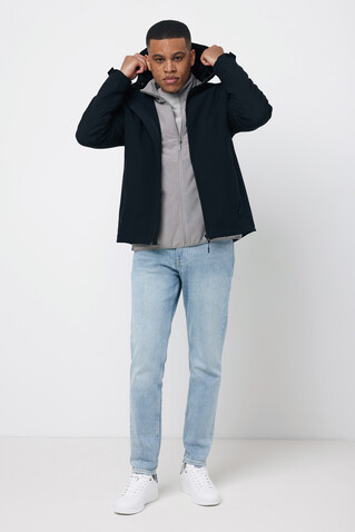 IQONIQ Makalu Herren Softshelljacke aus recyceltem Polyester schwarz bedrucken, Art.-Nr. T1700.001.M
