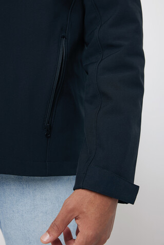IQONIQ Makalu Herren Softshelljacke aus recyceltem Polyester schwarz bedrucken, Art.-Nr. T1700.001.M