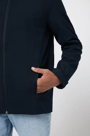 IQONIQ Makalu Herren Softshelljacke aus recyceltem Polyester schwarz bedrucken, Art.-Nr. T1700.001.M