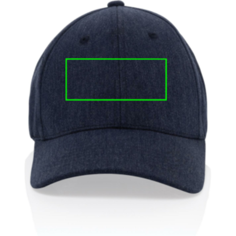 Milo AWARE™ 6-Panel-Heather-Kappe navy blau bedrucken, Art.-Nr. P453.0925 Milo AWARE™ 6-Panel-Heather-Kappe navy blau bedrucken, Art.-Nr. P453.0925