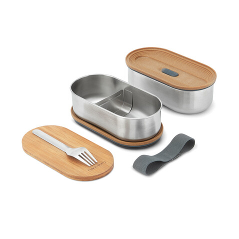 Black+Blum Stainless Steel Double Bento Box grau bedrucken, Art.-Nr. P439.2002