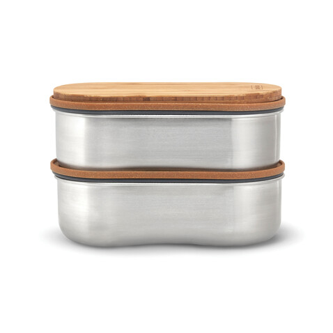 Black+Blum Stainless Steel Double Bento Box grau bedrucken, Art.-Nr. P439.2002