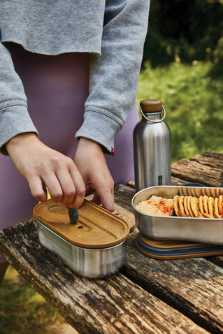 Black+Blum Stainless Steel Double Bento Box grau bedrucken, Art.-Nr. P439.2002