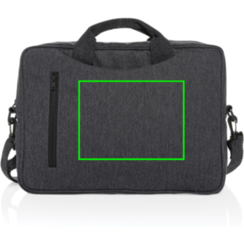 Laluka AWARE™ 15.4" Laptop-Tasche aus recycelter Baumwolle anthrazit bedrucken, Art.-Nr. P732.119 Laluka AWARE™ 15.4" Laptop-Tasche aus recycelter Baumwolle anthrazit bedrucken, Art.-Nr. P732.119