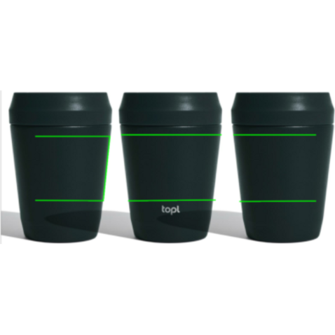 Topl-Trinkbecher aus rec. Stahl mit 360-Grad-Deckel 236ml grau bedrucken, Art.-Nr. RBTGS8CH