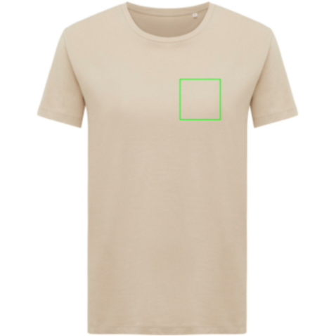 IQONIQ Yala Damen T-Shirt aus recycelter Baumwolle desert bedrucken, Art.-Nr. T4100.006.XXS