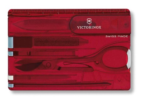 Nylon Victorinox SwissCard Classic multitool – Rot bedrucken, Art.-Nr. 008999999_3928