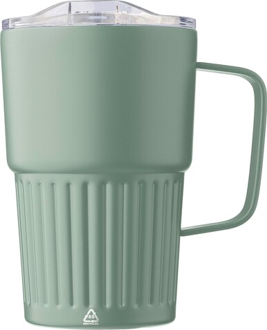 Trinkbecher Calo | Recycelter Edelstahl | 450 ml – Grün bedrucken, Art.-Nr. 004999999_1267377