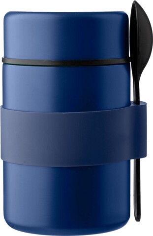 Doppelwandige Lunchbox Niko aus Edelstahl – Blau bedrucken, Art.-Nr. 005999999_1096712 Doppelwandige Lunchbox Niko aus Edelstahl – Blau bedrucken, Art.-Nr. 005999999_1096712