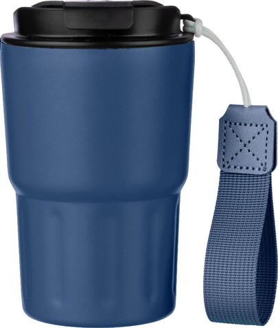 Doppelwandiger Thermobecher Louisa | 320 ml – Blau bedrucken, Art.-Nr. 005999999_1096714