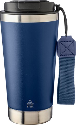 Doppelwandiger Thermobecher Kayla | Recycelt | 500 ml – Blau bedrucken, Art.-Nr. 005999999_1172551 Doppelwandiger Thermobecher Kayla | Recycelt | 500 ml – Blau bedrucken, Art.-Nr. 005999999_1172551