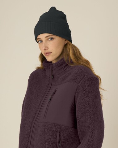 Rib Beanie - Der Rippstrick-Beanie - Black - OS bedrucken, Art.-Nr. STAU772C002OS