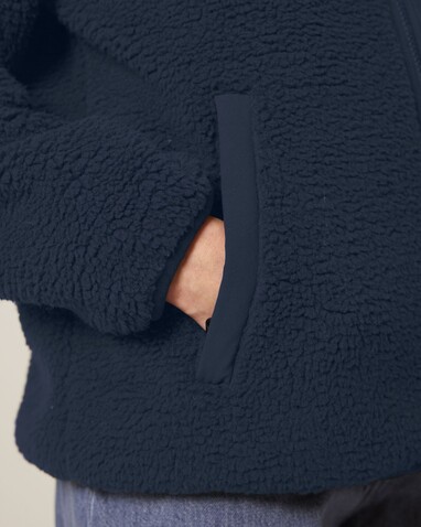 Brooker - Die Relaxed Unisex-Sherpajacke - French Navy - XXL bedrucken, Art.-Nr. STJU248C7272X