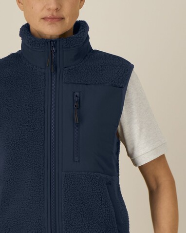 Liner - Die Unisex-Sherpaweste - French Navy - XS bedrucken, Art.-Nr. STJU249C727XS