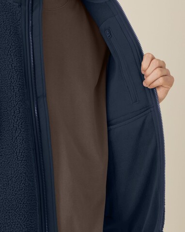 Liner - Die Unisex-Sherpaweste - French Navy - S bedrucken, Art.-Nr. STJU249C7271S