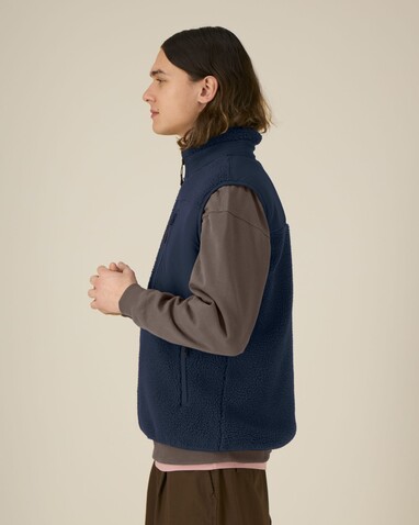 Liner - Die Unisex-Sherpaweste - French Navy - XS bedrucken, Art.-Nr. STJU249C727XS