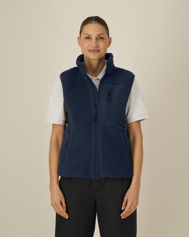 Liner - Die Unisex-Sherpaweste - French Navy - XS bedrucken, Art.-Nr. STJU249C727XS