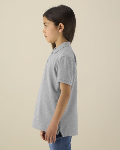 Mini Sprinter - Das Iconic Kinder-Polo - Heather Grey - 3-4/98-104cm bedrucken, Art.-Nr. STPK908C25003