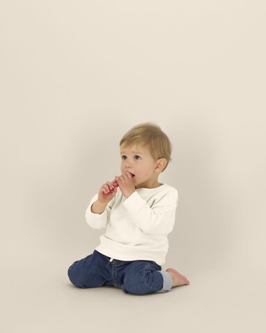 Baby Changer - Das Iconic Baby-Rundhals-Sweatshirt - Natural Raw - 24-36 m/92-98cm bedrucken, Art.-Nr. STSB920C054B5