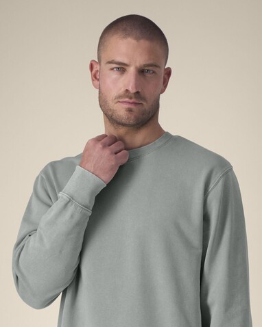Matcher Vintage - Das Garment-Dyed Rundhals-Unisex-Sweatshirt aus French Terry - G. Dyed Misty Grey - XL bedrucken, Art.-Nr. STSU085C1571X