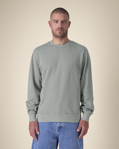 Matcher Vintage - Das Garment-Dyed Rundhals-Unisex-Sweatshirt aus French Terry - G. Dyed Misty Grey - XL bedrucken, Art.-Nr. STSU085C1571X