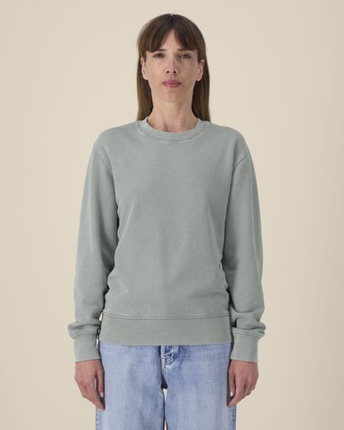Matcher Vintage - Das Garment-Dyed Rundhals-Unisex-Sweatshirt aus French Terry - G. Dyed Misty Grey - XL bedrucken, Art.-Nr. STSU085C1571X