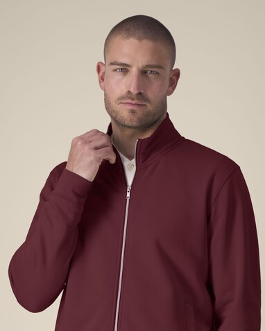 Trailer 2.0 - Das Unisex-Sweatshirt mit Reißverschluss und Stehkragen - Burgundy - 5XL bedrucken, Art.-Nr. STSU253C2445X