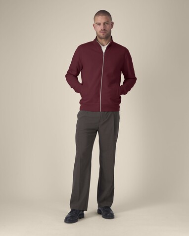 Trailer 2.0 - Das Unisex-Sweatshirt mit Reißverschluss und Stehkragen - Burgundy - XL bedrucken, Art.-Nr. STSU253C2441X