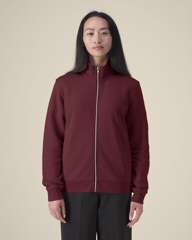 Trailer 2.0 - Das Unisex-Sweatshirt mit Reißverschluss und Stehkragen - Burgundy - 5XL bedrucken, Art.-Nr. STSU253C2445X