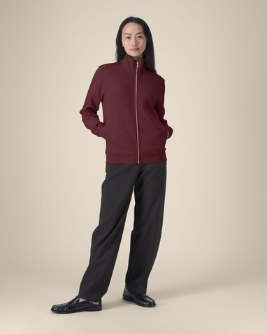 Trailer 2.0 - Das Unisex-Sweatshirt mit Reißverschluss und Stehkragen - Burgundy - XL bedrucken, Art.-Nr. STSU253C2441X