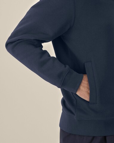 Trailer 2.0 - Das Unisex-Sweatshirt mit Reißverschluss und Stehkragen - French Navy - M bedrucken, Art.-Nr. STSU253C7271M