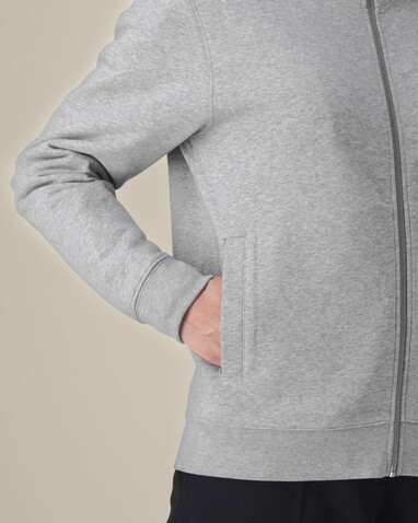 Trailer 2.0 - Das Unisex-Sweatshirt mit Reißverschluss und Stehkragen - Heather Grey - 3XL bedrucken, Art.-Nr. STSU253C2503X Trailer 2.0 - Das Unisex-Sweatshirt mit Reißverschluss und Stehkragen - Heather Grey - 3XL bedrucken, Art.-Nr. STSU253C2503X