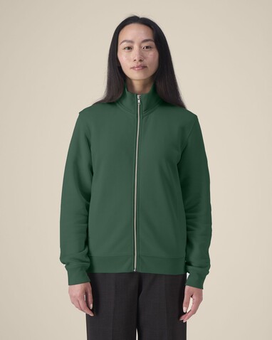 Trailer 2.0 - Das Unisex-Sweatshirt mit Reißverschluss und Stehkragen - Bottle Green - XXL bedrucken, Art.-Nr. STSU253C2242X