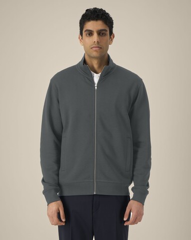 Trailer 2.0 - Das Unisex-Sweatshirt mit Reißverschluss und Stehkragen - Anthracite - M bedrucken, Art.-Nr. STSU253C2531M
