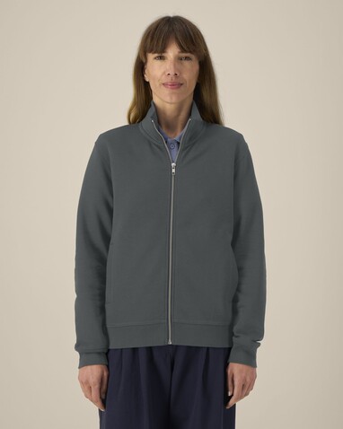 Trailer 2.0 - Das Unisex-Sweatshirt mit Reißverschluss und Stehkragen - Anthracite - M bedrucken, Art.-Nr. STSU253C2531M