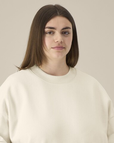 Ryler - Das Boxy Rundhals-Unisex-Sweatshirt aus recycelter Baumwolle - Natural Raw - XXL bedrucken, Art.-Nr. STSU255C0542X