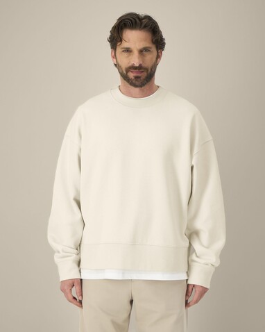 Ryler - Das Boxy Rundhals-Unisex-Sweatshirt aus recycelter Baumwolle - Natural Raw - XXS bedrucken, Art.-Nr. STSU255C0542S Ryler - Das Boxy Rundhals-Unisex-Sweatshirt aus recycelter Baumwolle - Natural Raw - XXS bedrucken, Art.-Nr. STSU255C0542S