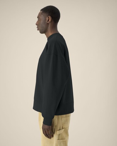 Ryler - Das Boxy Rundhals-Unisex-Sweatshirt aus recycelter Baumwolle - Black - 3XL bedrucken, Art.-Nr. STSU255C0023X