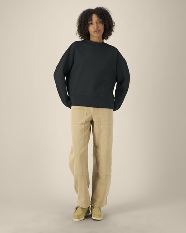 Ryler - Das Boxy Rundhals-Unisex-Sweatshirt aus recycelter Baumwolle - Black - M bedrucken, Art.-Nr. STSU255C0021M Ryler - Das Boxy Rundhals-Unisex-Sweatshirt aus recycelter Baumwolle - Black - M bedrucken, Art.-Nr. STSU255C0021M
