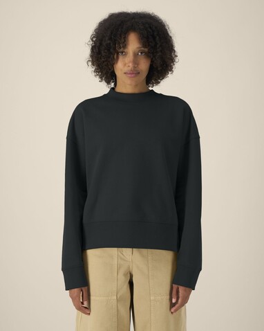 Ryler - Das Boxy Rundhals-Unisex-Sweatshirt aus recycelter Baumwolle - Black - 3XL bedrucken, Art.-Nr. STSU255C0023X