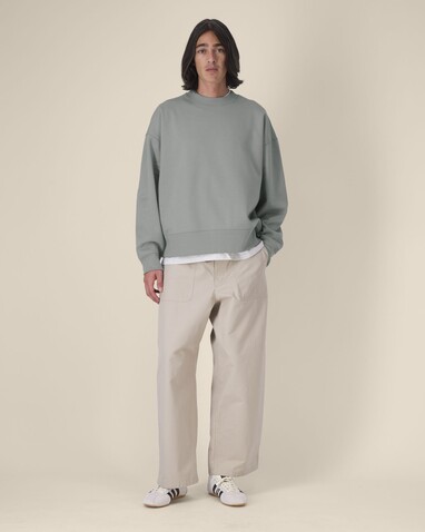 Ryler - Das Boxy Rundhals-Unisex-Sweatshirt aus recycelter Baumwolle - Misty Grey - S bedrucken, Art.-Nr. STSU255C1381S Ryler - Das Boxy Rundhals-Unisex-Sweatshirt aus recycelter Baumwolle - Misty Grey - S bedrucken, Art.-Nr. STSU255C1381S