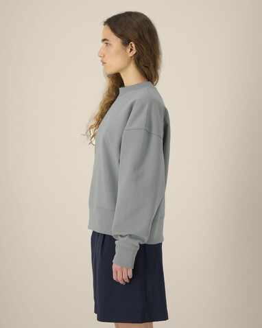 Ryler - Das Boxy Rundhals-Unisex-Sweatshirt aus recycelter Baumwolle - Misty Grey - 3XL bedrucken, Art.-Nr. STSU255C1383X