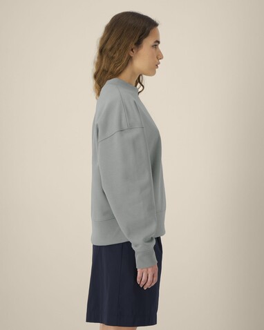 Ryler - Das Boxy Rundhals-Unisex-Sweatshirt aus recycelter Baumwolle - Misty Grey - XXS bedrucken, Art.-Nr. STSU255C1382S