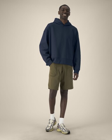 Voicer - Der Boxy Unisex-Hoodie aus recycelter Baumwolle - French Navy - 3XL bedrucken, Art.-Nr. STSU256C7273X