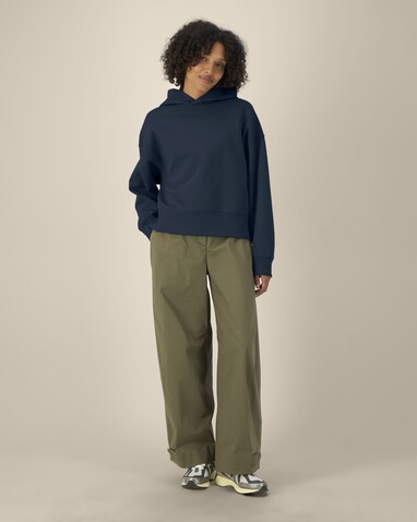 Voicer - Der Boxy Unisex-Hoodie aus recycelter Baumwolle - French Navy - 3XL bedrucken, Art.-Nr. STSU256C7273X